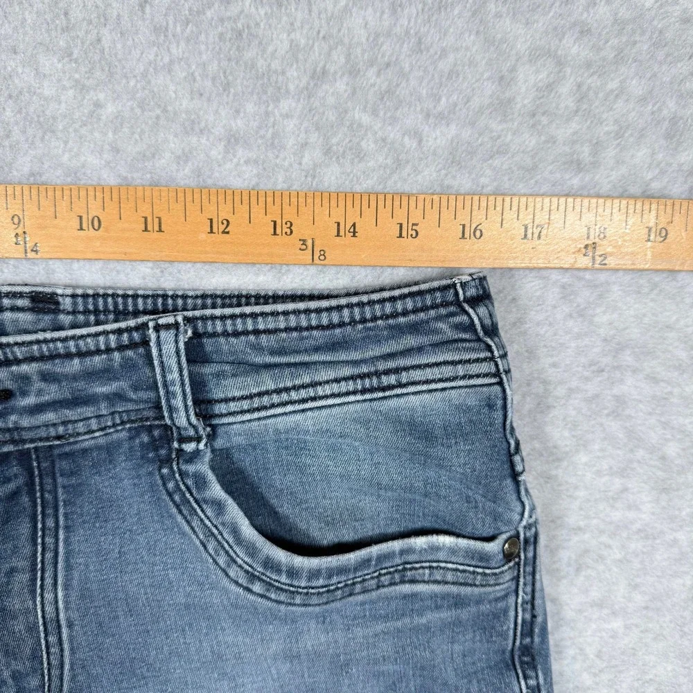 Kuhl Kanvus Jean Mens Faded Blue Indigo Straight Leg Pants 36x32 (Fits 33x28) - Picture 2 of 13